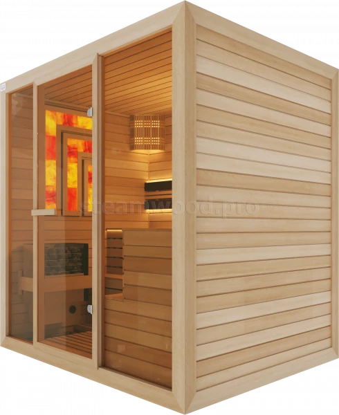 Четырехместная финская сауна Comfort из кедра